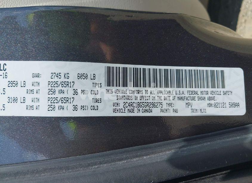 Photo 9 of 2016 Chrysler Town & COUNTRY TOURING (VIN 2C4RC1BG5GR296275)