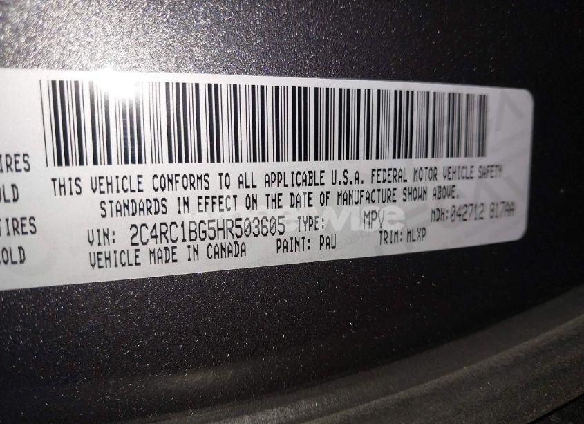 Photo 9 of 2017 Chrysler Pacifica TOURING-L (VIN 2C4RC1BG5HR503605)