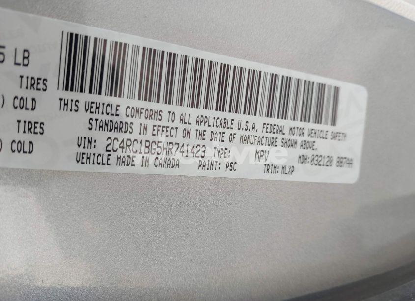 Photo 9 of 2017 Chrysler Pacifica TOURING-L (VIN 2C4RC1BG5HR741423)