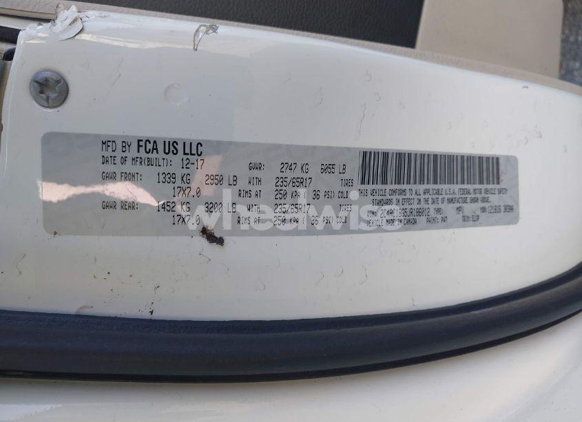 Photo 9 of 2018 Chrysler Pacifica TOURING L (VIN 2C4RC1BG5JR186012)