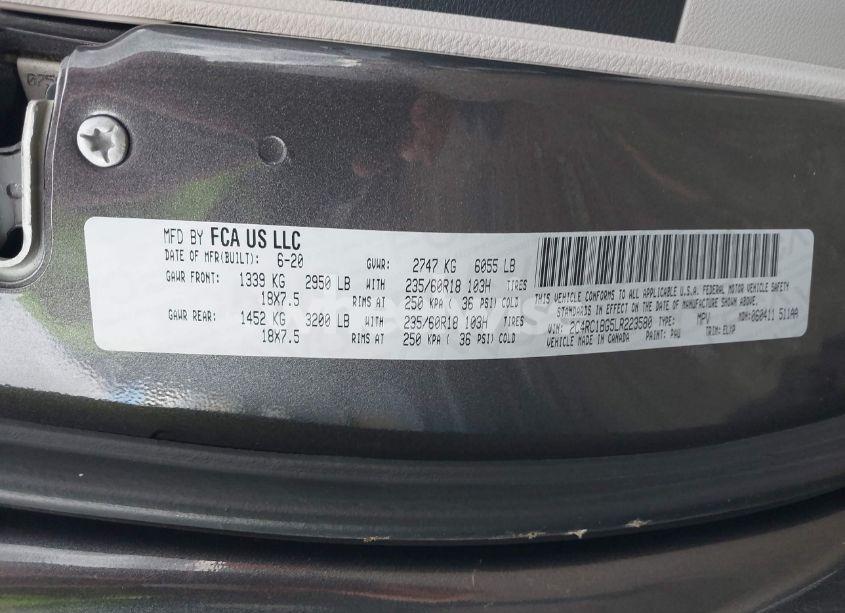 Photo 9 of 2020 Chrysler Pacifica TOURING L (VIN 2C4RC1BG5LR223580)