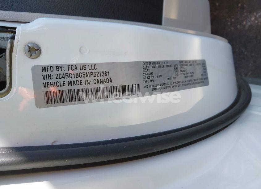 Photo 9 of 2021 Chrysler Pacifica TOURING L (VIN 2C4RC1BG5MR527381)