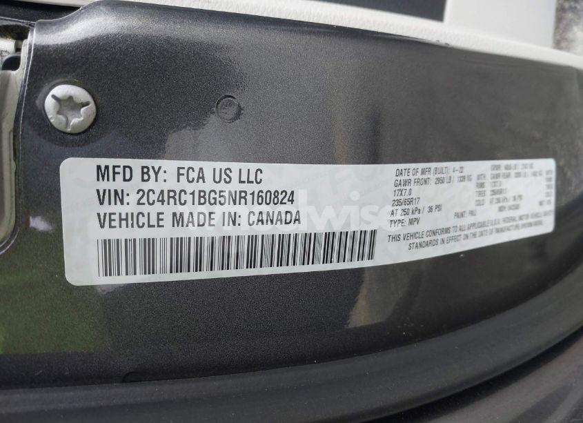 Photo 9 of 2022 Chrysler Pacifica TOURING L (VIN 2C4RC1BG5NR160824)