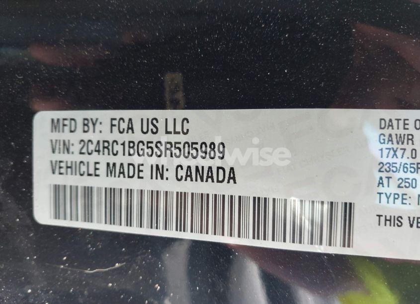 Photo 9 of 2025 Chrysler Pacifica SELECT (VIN 2C4RC1BG5SR505989)