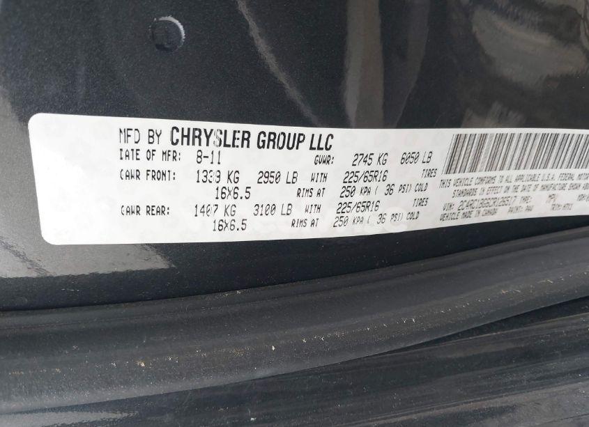 Photo 9 of 2012 Chrysler Town & COUNTRY TOURING (VIN 2C4RC1BG6CR126517)