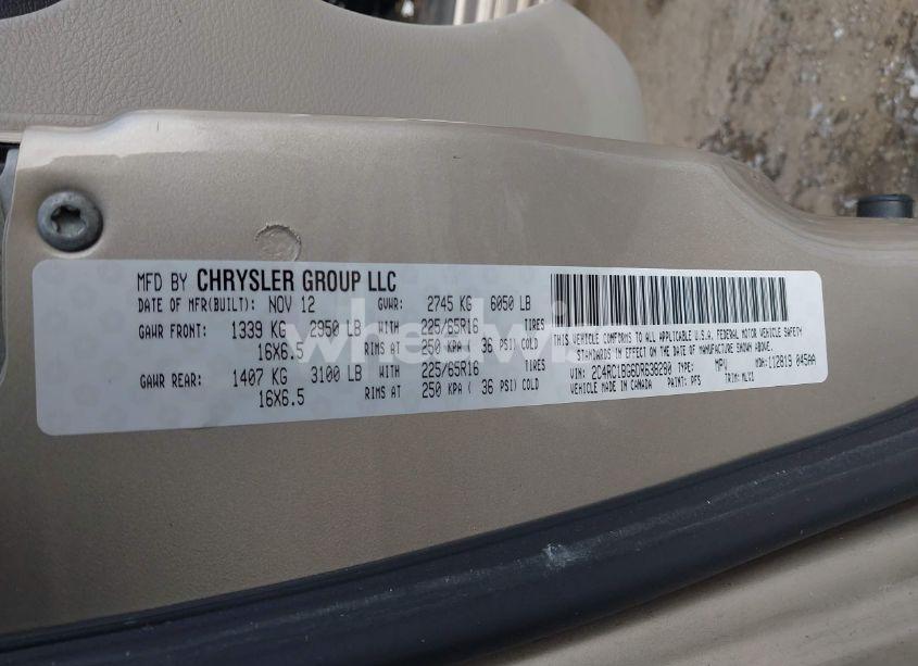 Photo 9 of 2013 Chrysler Town & COUNTRY TOURING (VIN 2C4RC1BG6DR638280)