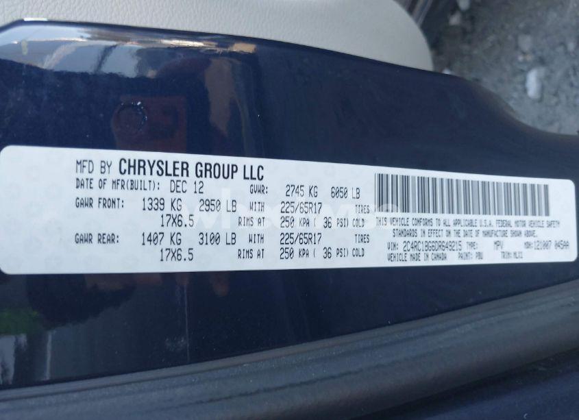 Photo 9 of 2013 Chrysler Town & COUNTRY TOURING (VIN 2C4RC1BG6DR649215)