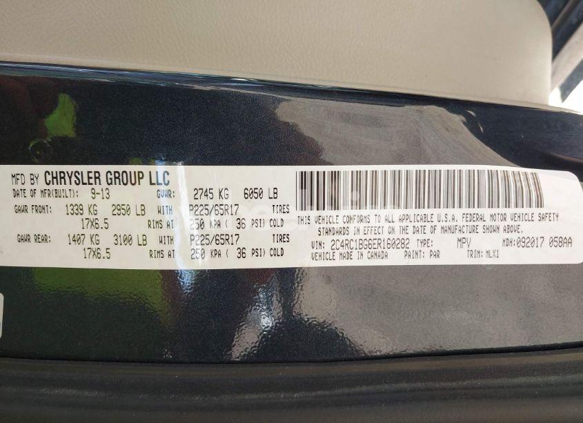 Photo 9 of 2014 Chrysler Town & COUNTRY TOURING (VIN 2C4RC1BG6ER160282)