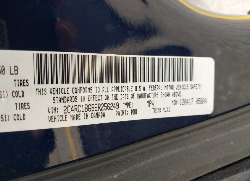 Photo 9 of 2014 Chrysler Town & COUNTRY TOURING (VIN 2C4RC1BG6ER256249)