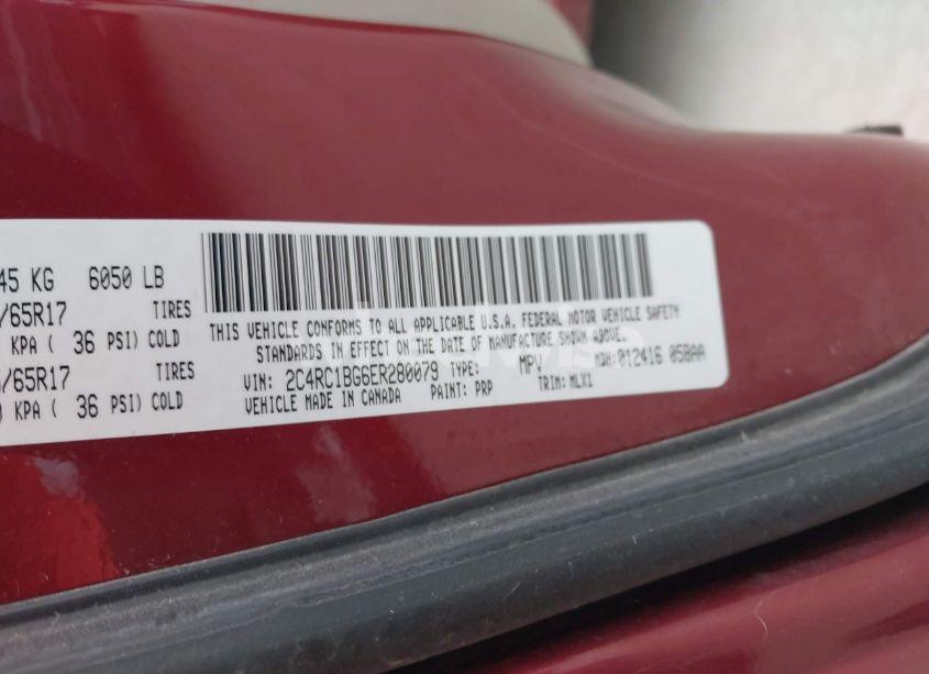 Photo 9 of 2014 Chrysler Town & COUNTRY TOURING (VIN 2C4RC1BG6ER280079)