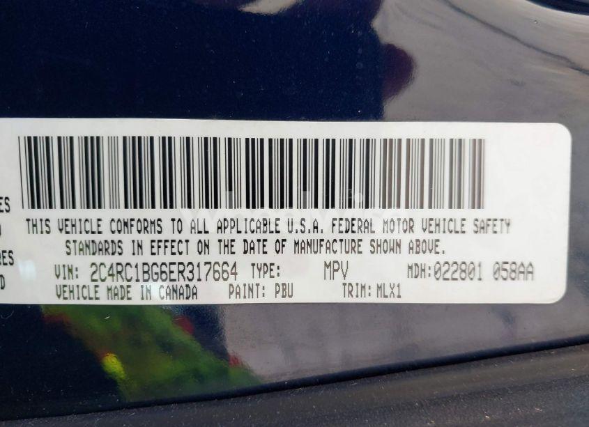 Photo 9 of 2014 Chrysler Town & COUNTRY TOURING (VIN 2C4RC1BG6ER317664)