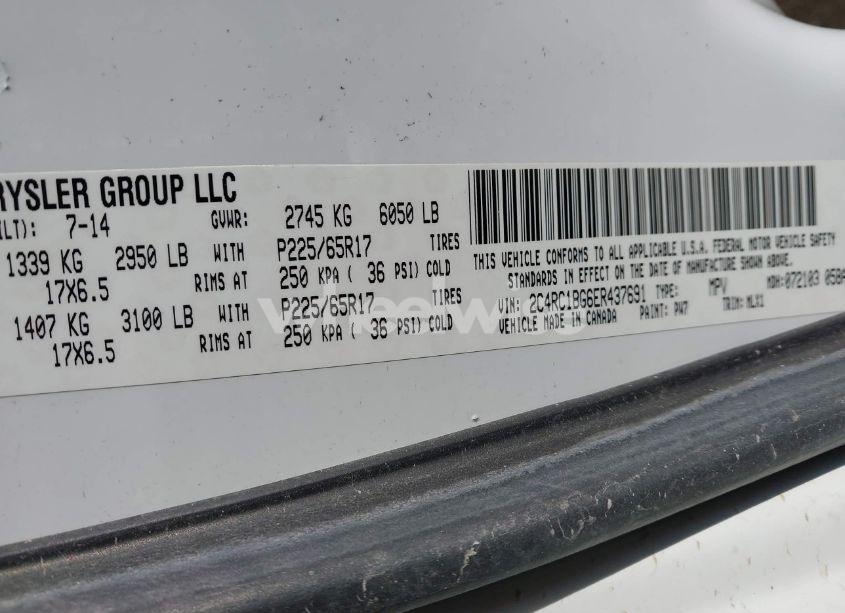 Photo 9 of 2014 Chrysler Town & COUNTRY TOURING (VIN 2C4RC1BG6ER437691)