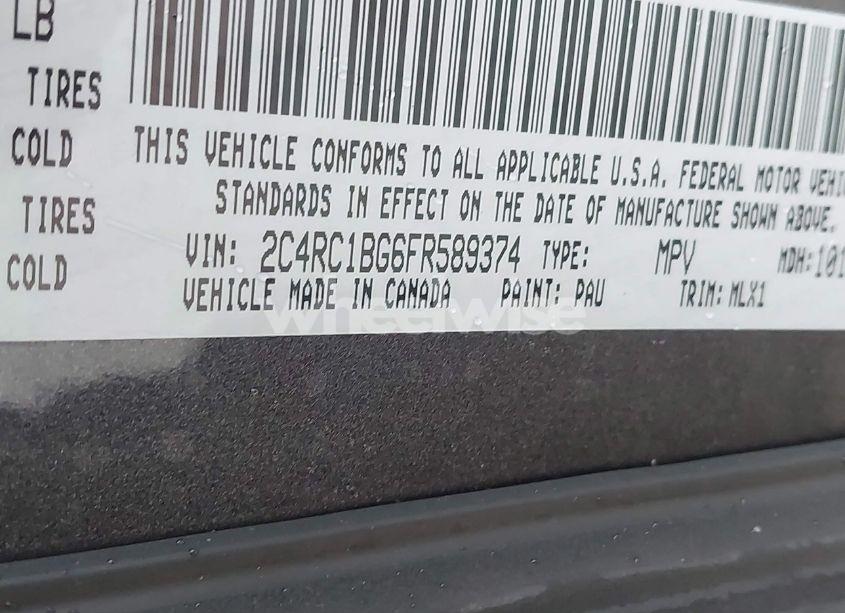 Photo 9 of 2015 Chrysler Town & COUNTRY TOURING (VIN 2C4RC1BG6FR589374)