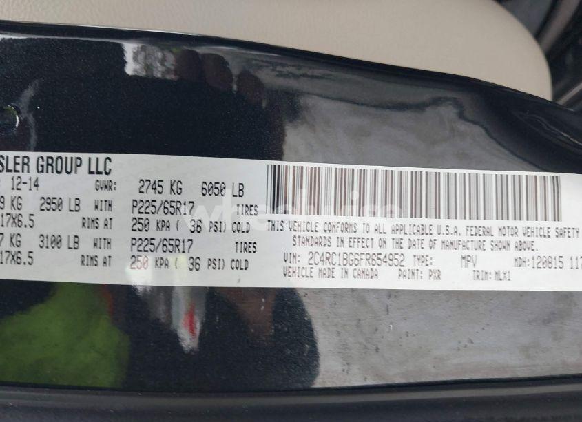 Photo 9 of 2015 Chrysler Town & COUNTRY TOURING (VIN 2C4RC1BG6FR654952)