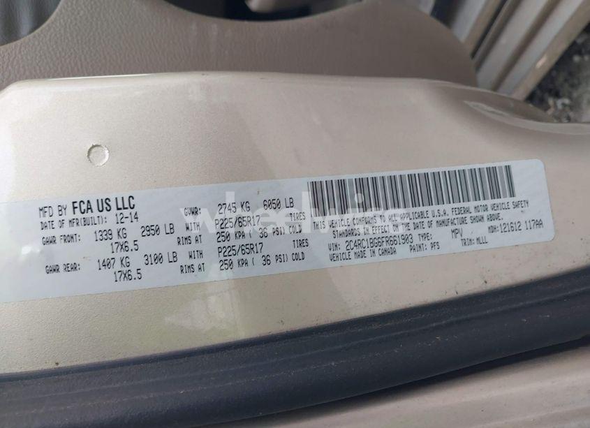 Photo 9 of 2015 Chrysler Town & COUNTRY TOURING (VIN 2C4RC1BG6FR661903)