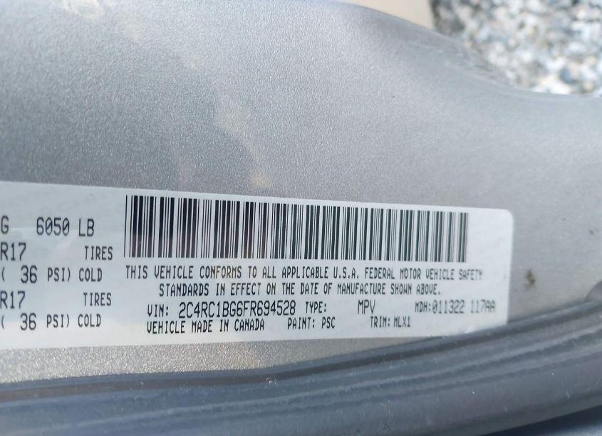 Photo 9 of 2015 Chrysler Town & COUNTRY TOURING (VIN 2C4RC1BG6FR694528)