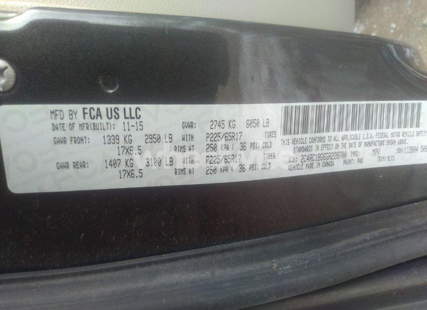 Photo 9 of 2016 Chrysler Town & COUNTRY TOURING (VIN 2C4RC1BG6GR228700)