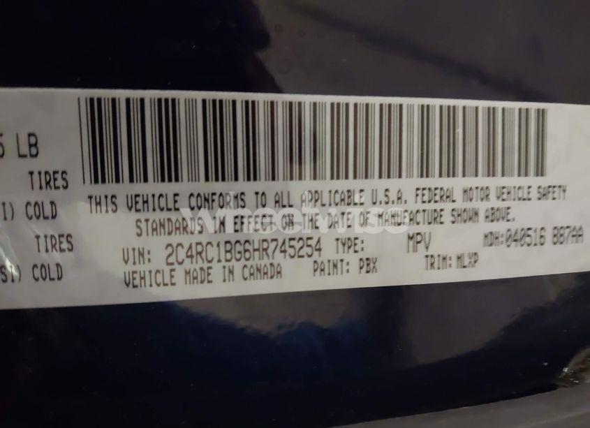 Photo 9 of 2017 Chrysler Pacifica TOURING-L (VIN 2C4RC1BG6HR745254)