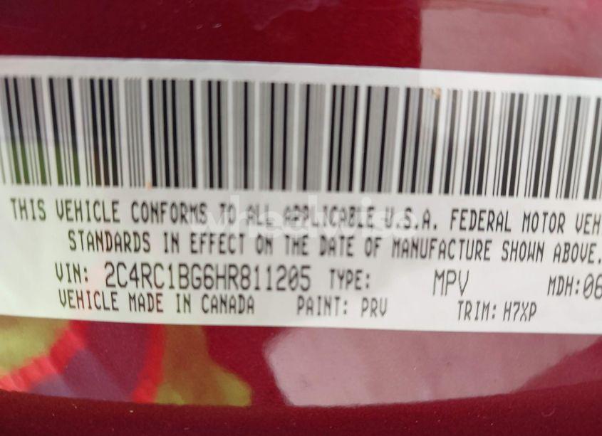 Photo 9 of 2017 Chrysler Pacifica TOURING PLUS (VIN 2C4RC1BG6HR811205)