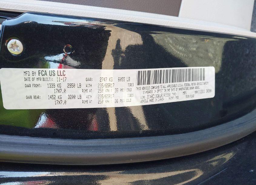 Photo 9 of 2018 Chrysler Pacifica TOURING L (VIN 2C4RC1BG6JR141550)