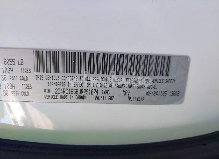 Photo 9 of 2018 Chrysler Pacifica TOURING L (VIN 2C4RC1BG6JR291674)