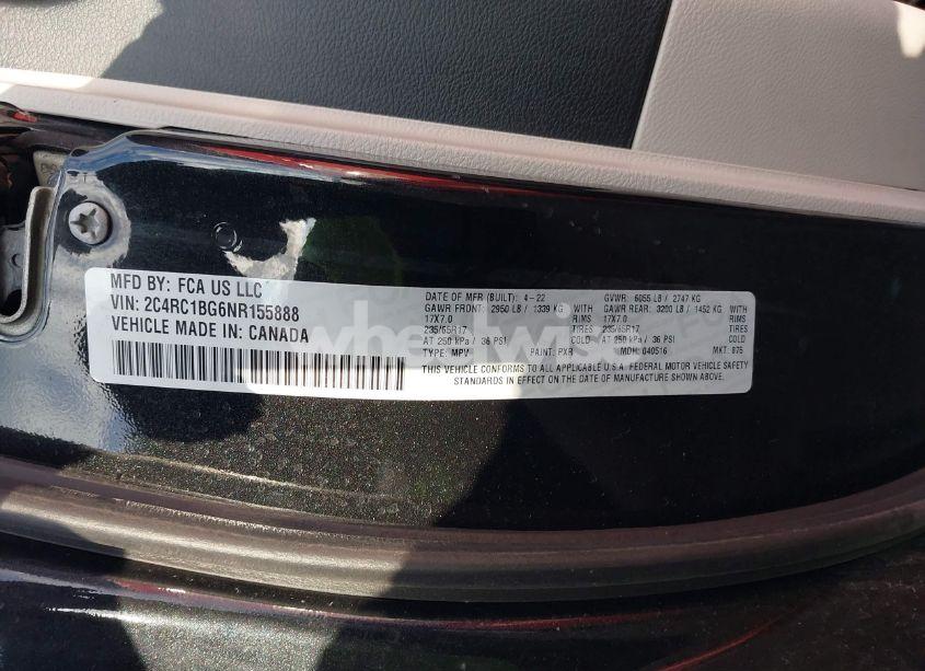 Photo 9 of 2022 Chrysler Pacifica TOURING L (VIN 2C4RC1BG6NR155888)