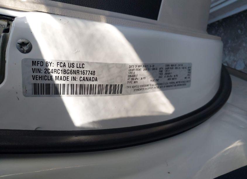 Photo 9 of 2022 Chrysler Pacifica TOURING L (VIN 2C4RC1BG6NR167748)