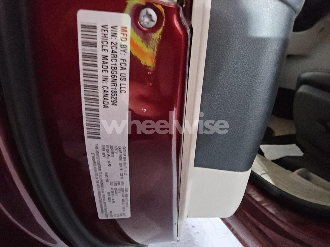 Photo 13 of 2022 CHRYSLER PACIFICA TOURING L (VIN 2C4RC1BG6NR185294)