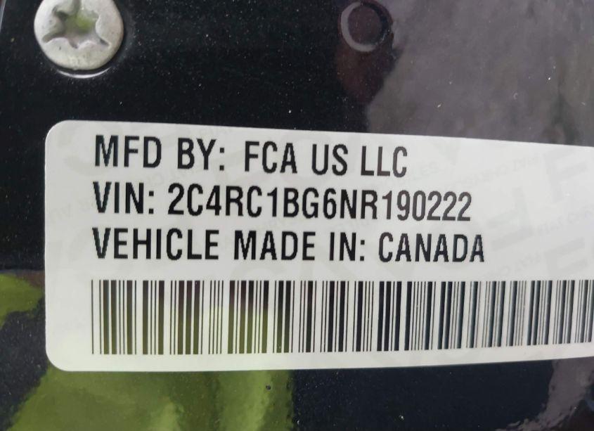 Photo 9 of 2022 Chrysler Pacifica TOURING L (VIN 2C4RC1BG6NR190222)