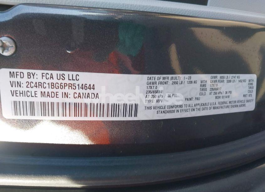 Photo 9 of 2023 Chrysler Pacifica TOURING L (VIN 2C4RC1BG6PR514644)