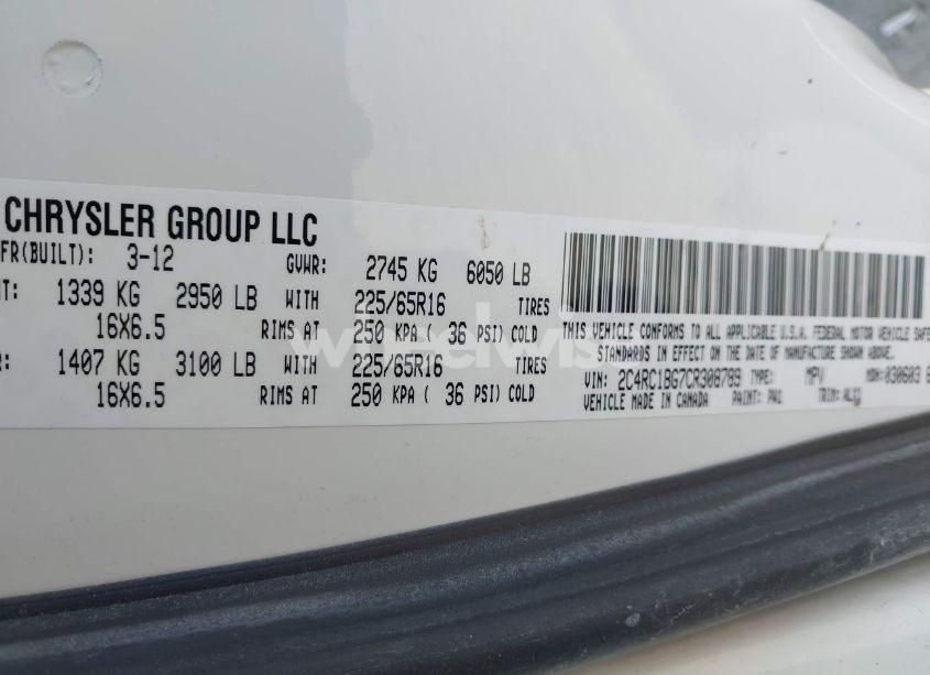 Photo 9 of 2012 Chrysler Town & COUNTRY TOURING (VIN 2C4RC1BG7CR308789)