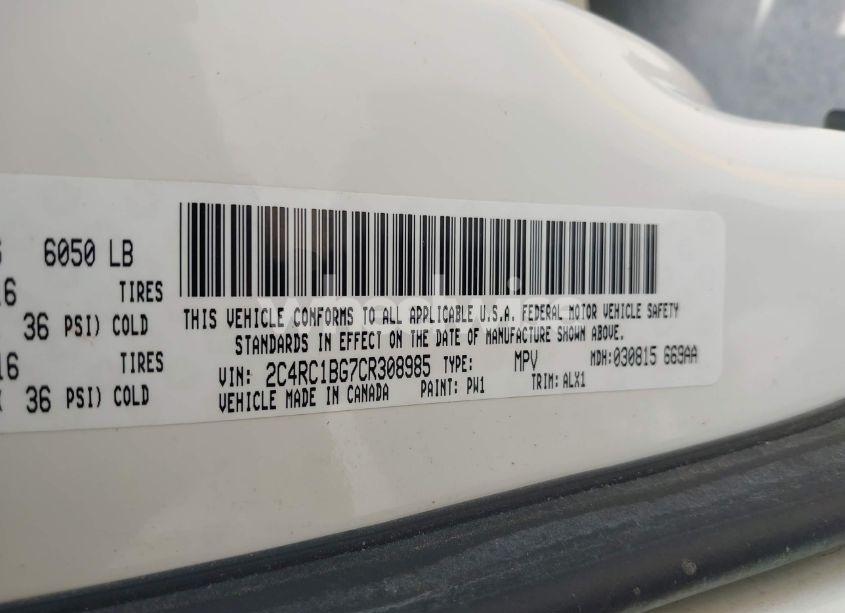 Photo 9 of 2012 Chrysler Town & COUNTRY TOURING (VIN 2C4RC1BG7CR308985)