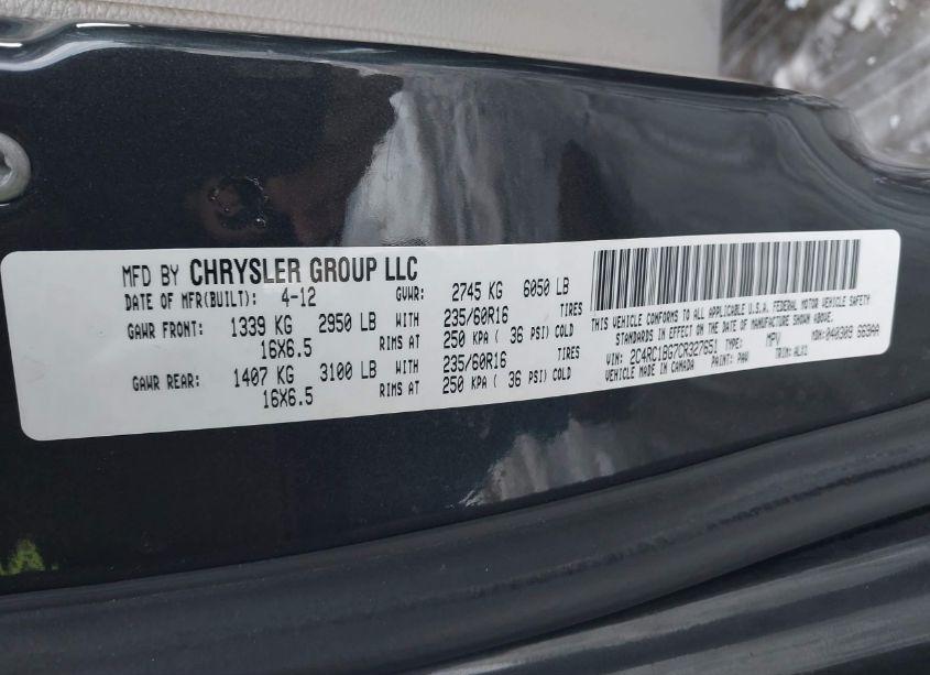 Photo 9 of 2012 Chrysler Town & COUNTRY TOURING (VIN 2C4RC1BG7CR327651)