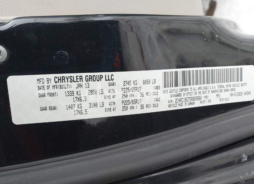 Photo 9 of 2013 Chrysler Town & COUNTRY TOURING (VIN 2C4RC1BG7DR669960)