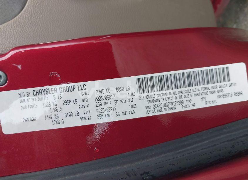 Photo 9 of 2014 Chrysler Town & COUNTRY TOURING (VIN 2C4RC1BG7ER125380)