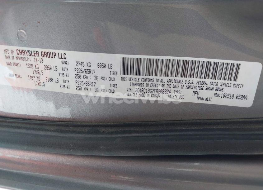 Photo 9 of 2014 Chrysler Town & COUNTRY TOURING (VIN 2C4RC1BG7ER208324)