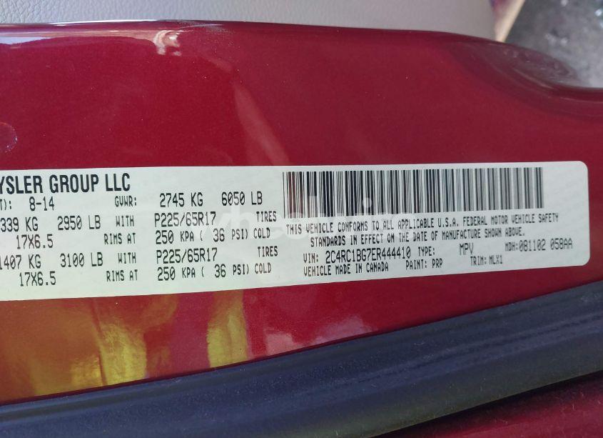 Photo 9 of 2014 Chrysler Town & COUNTRY TOURING (VIN 2C4RC1BG7ER444410)
