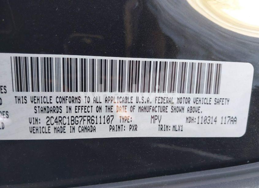 Photo 9 of 2015 Chrysler Town & COUNTRY TOURING (VIN 2C4RC1BG7FR611107)