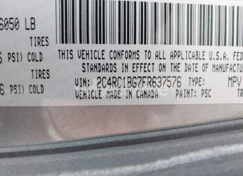 Photo 9 of 2015 Chrysler Town & COUNTRY TOURING (VIN 2C4RC1BG7FR637576)