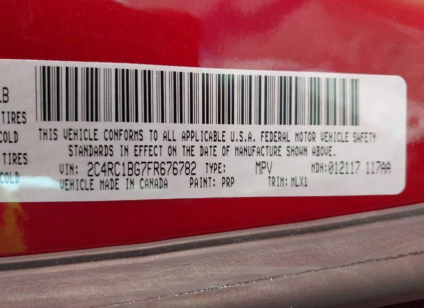 Photo 9 of 2015 Chrysler Town & COUNTRY TOURING (VIN 2C4RC1BG7FR676782)