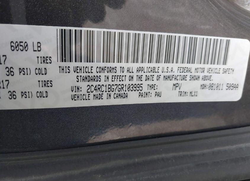 Photo 9 of 2016 Chrysler Town & COUNTRY TOURING (VIN 2C4RC1BG7GR103995)