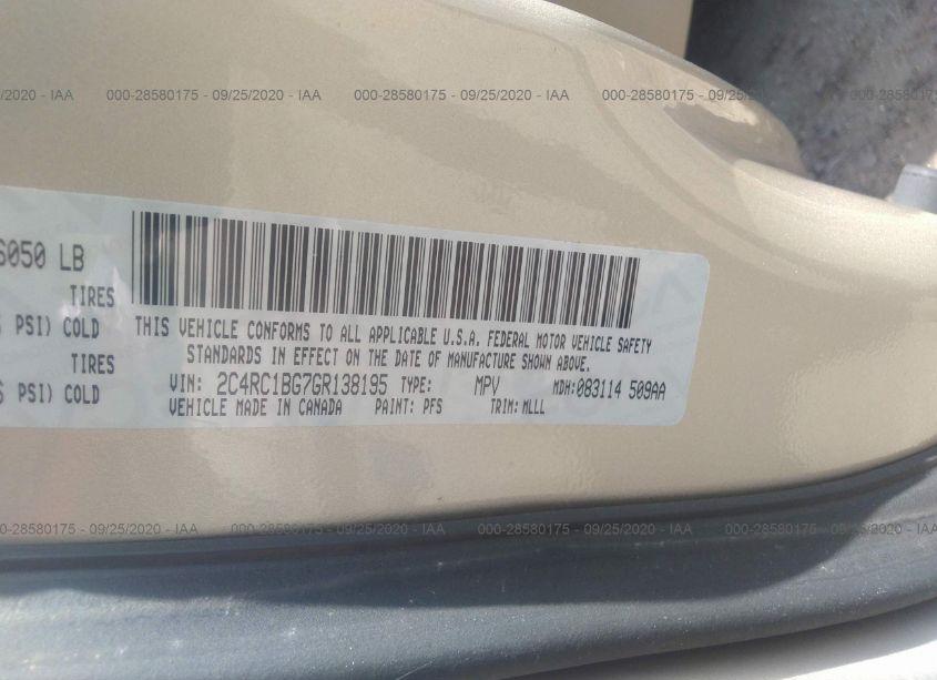 Photo 9 of 2016 Chrysler Town & COUNTRY TOURING (VIN 2C4RC1BG7GR138195)