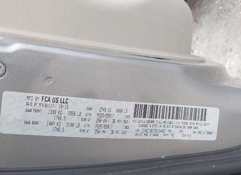 Photo 9 of 2016 Chrysler Town & COUNTRY TOURING (VIN 2C4RC1BG7GR164487)