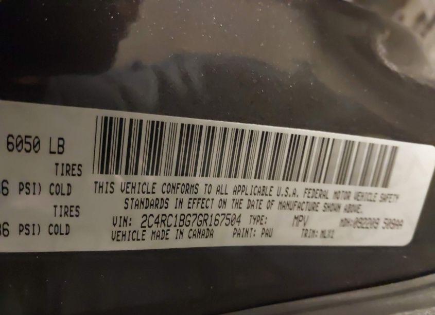 Photo 9 of 2016 Chrysler Town & COUNTRY TOURING (VIN 2C4RC1BG7GR167504)