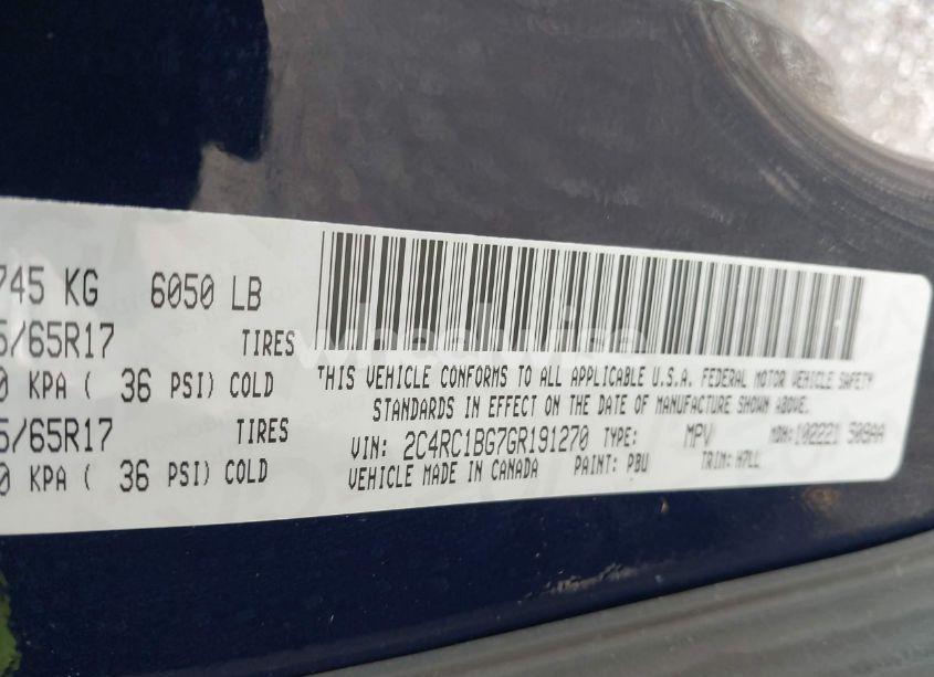 Photo 9 of 2016 Chrysler Town & COUNTRY TOURING (VIN 2C4RC1BG7GR191270)