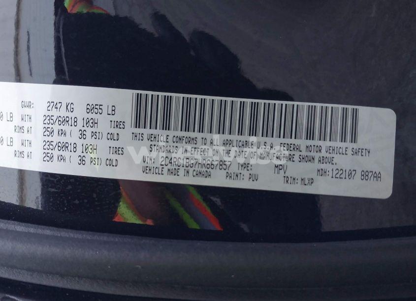 Photo 9 of 2017 Chrysler Pacifica TOURING-L (VIN 2C4RC1BG7HR667857)