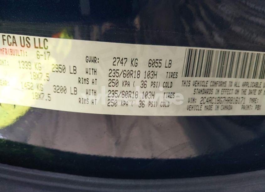 Photo 9 of 2017 Chrysler Pacifica TOURING-L (VIN 2C4RC1BG7HR816171)