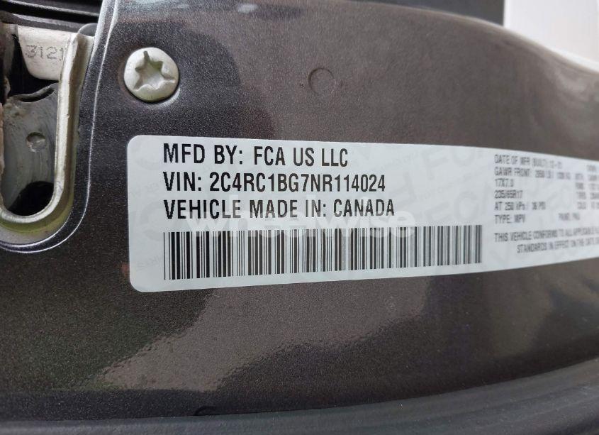 Photo 9 of 2022 Chrysler Pacifica TOURING L (VIN 2C4RC1BG7NR114024)