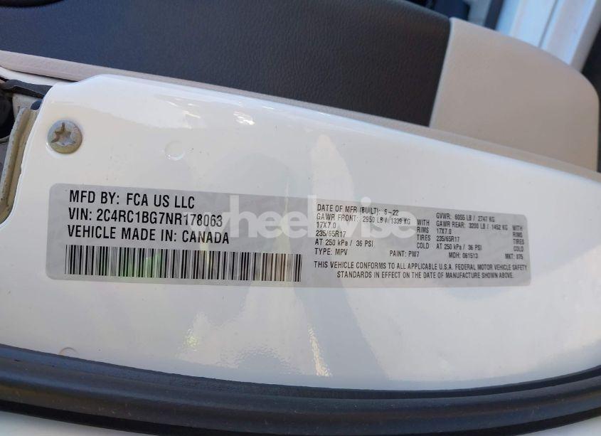 Photo 9 of 2022 Chrysler Pacifica TOURING L (VIN 2C4RC1BG7NR178063)