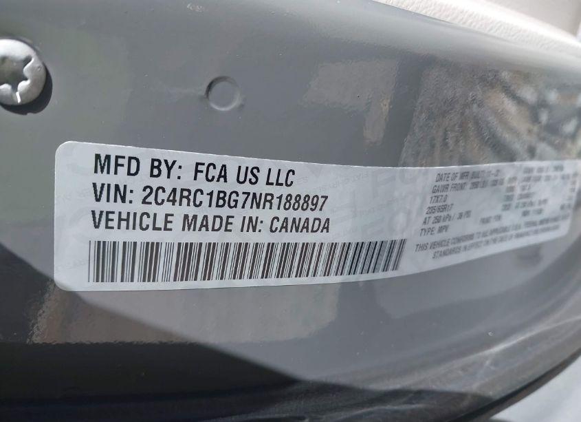 Photo 9 of 2022 Chrysler Pacifica TOURING L (VIN 2C4RC1BG7NR188897)